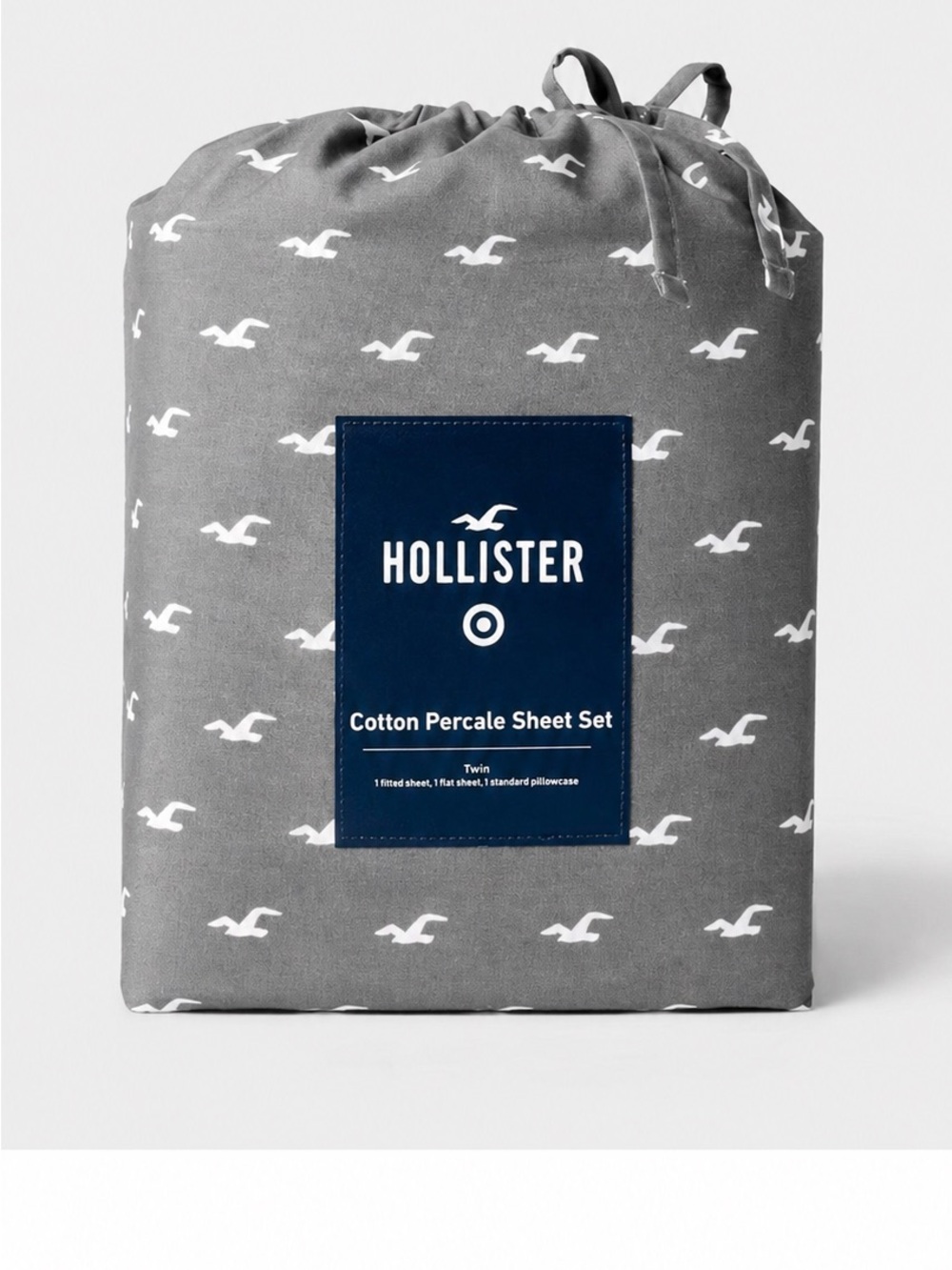 Twin/Twin Extra Long Percale Seagull Sheet Set Light Blue - The Hollister